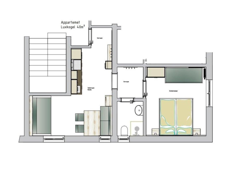Grundriss vom Appartement Luxkogel